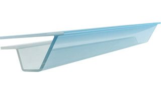 Backer Shelf rail for glass shelves